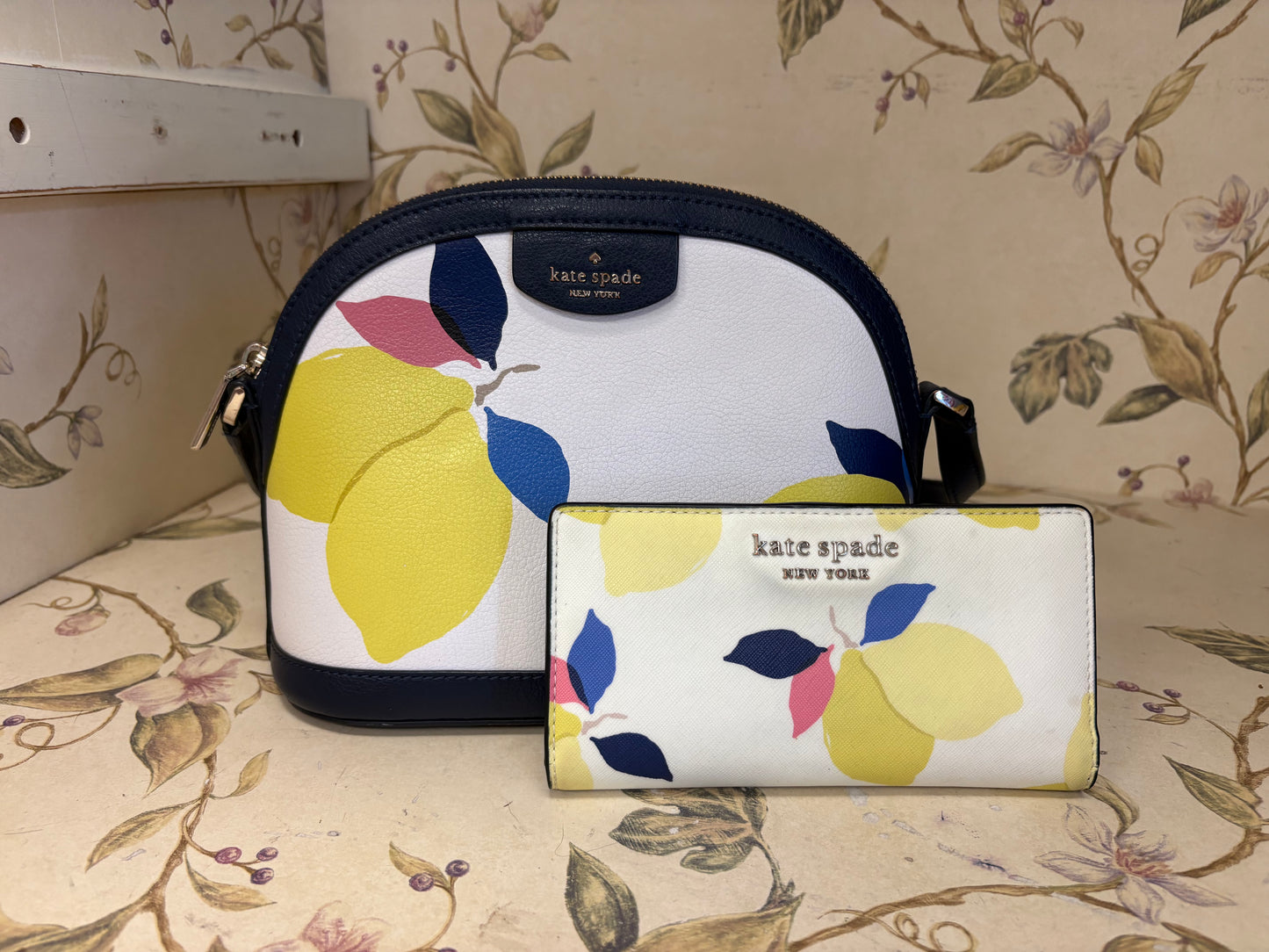 Kate Spade White/Navy Purses, Crossbody