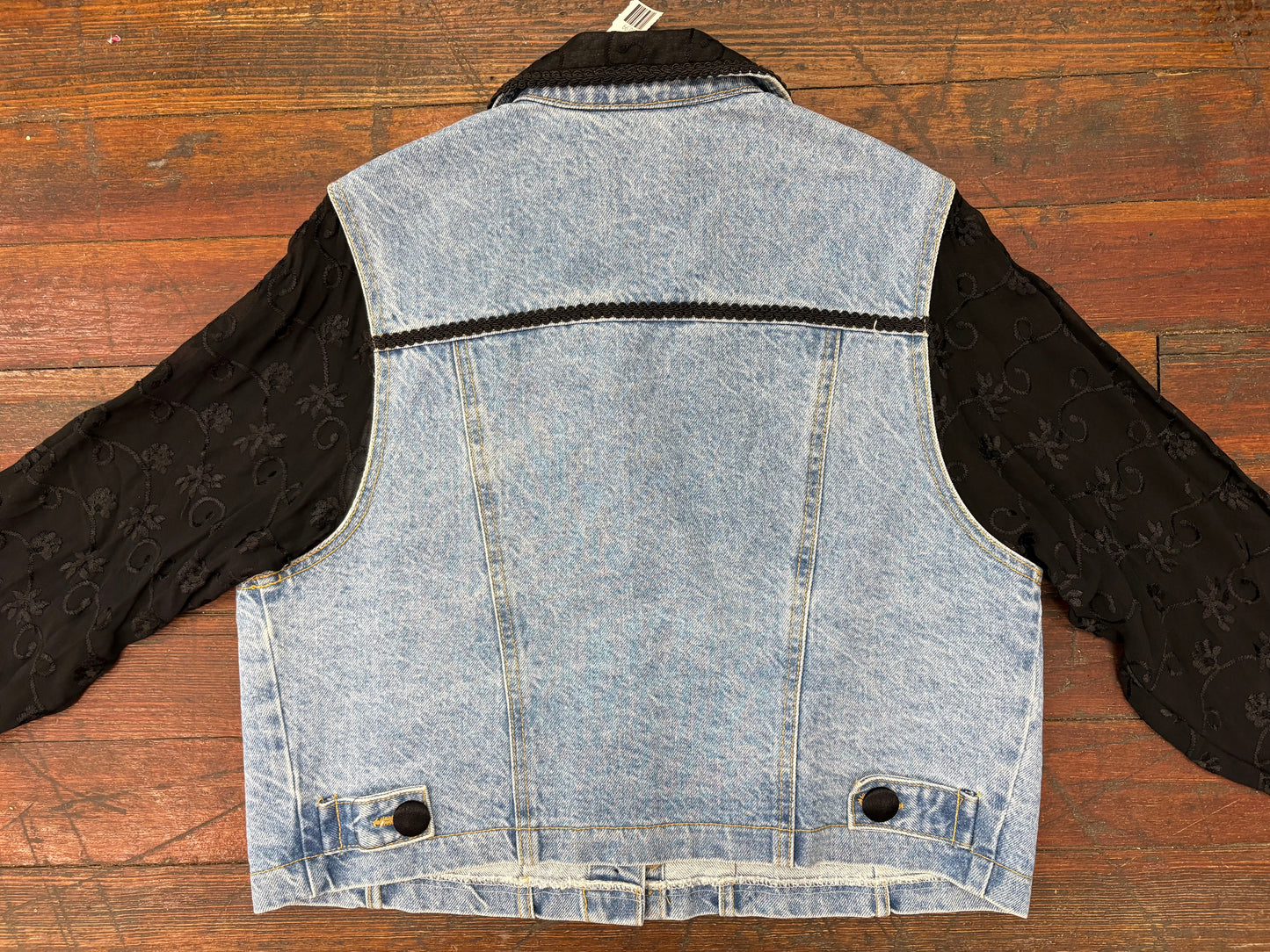Eve & Me Denim/Black Jean Jackets, XL