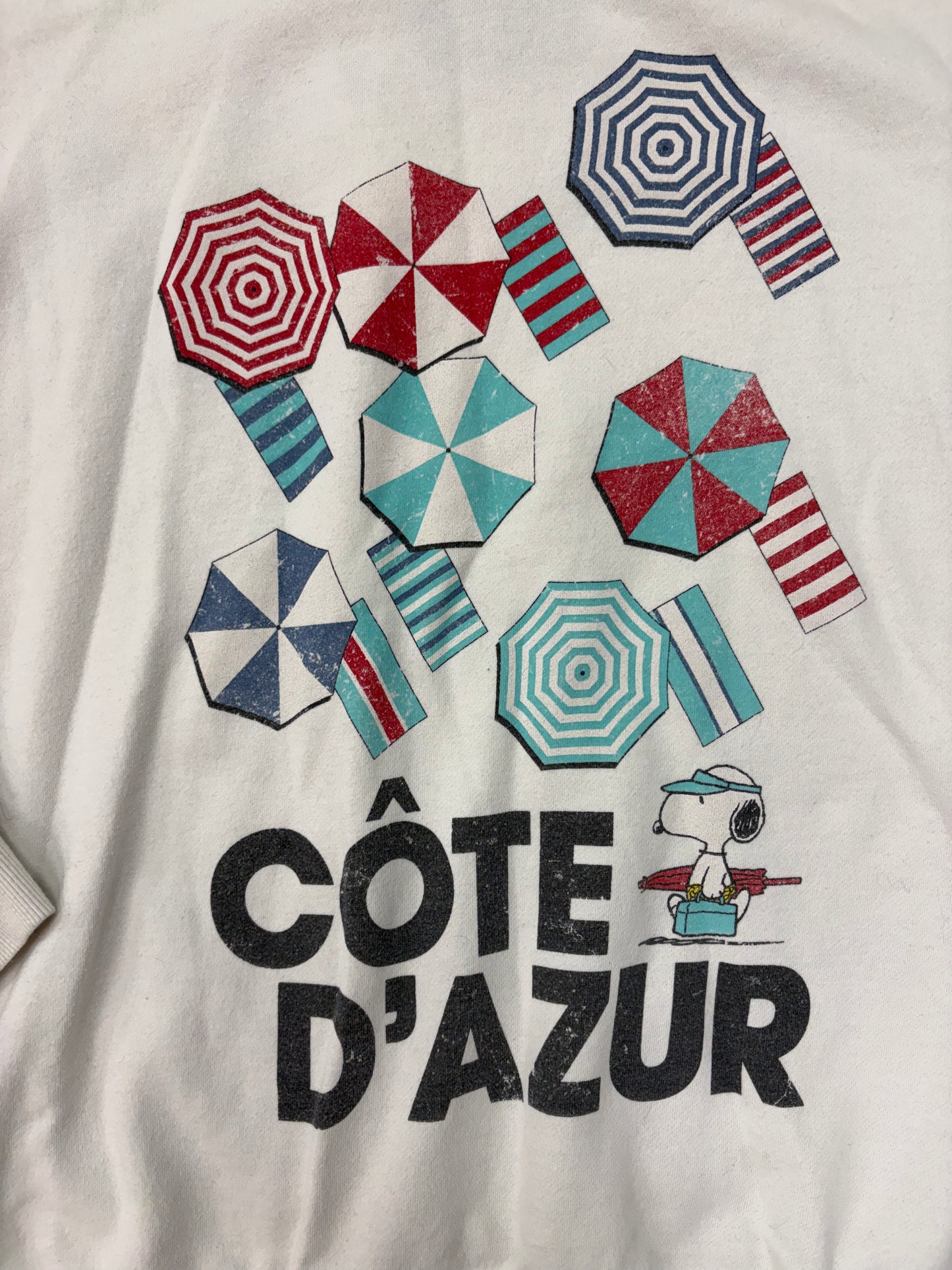 Peanuts White Crewnecks, L