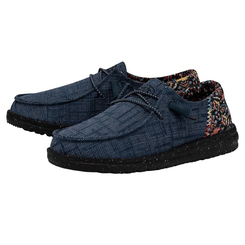 Hey Dude Navy Multi Shoes, 7