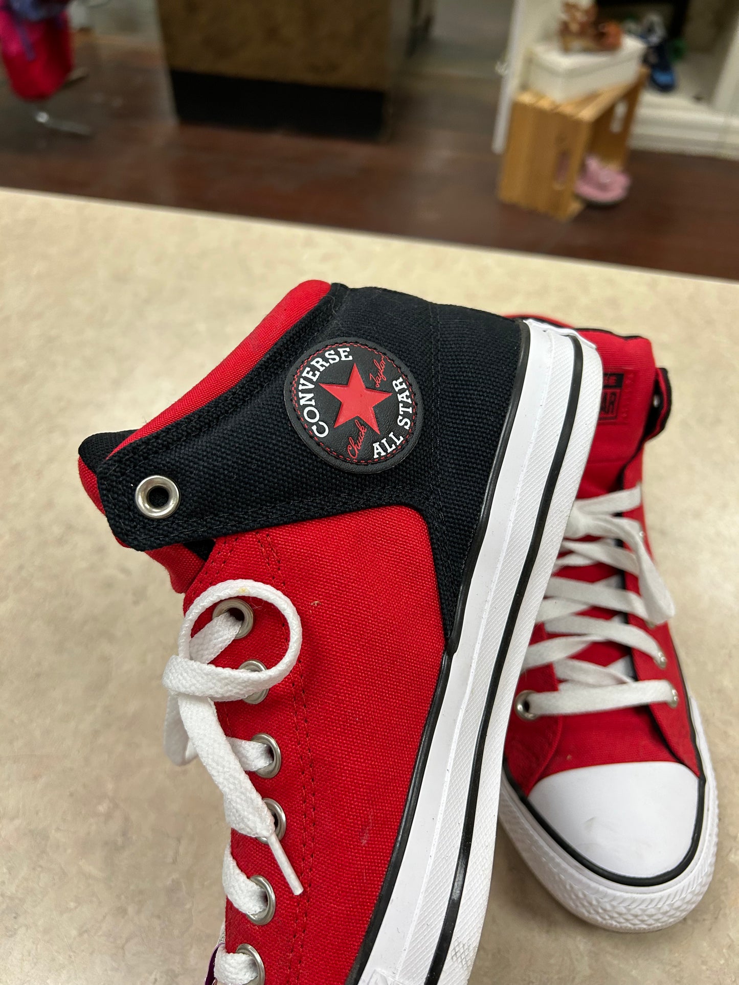 Converse Red/Black Shoes, 9.5