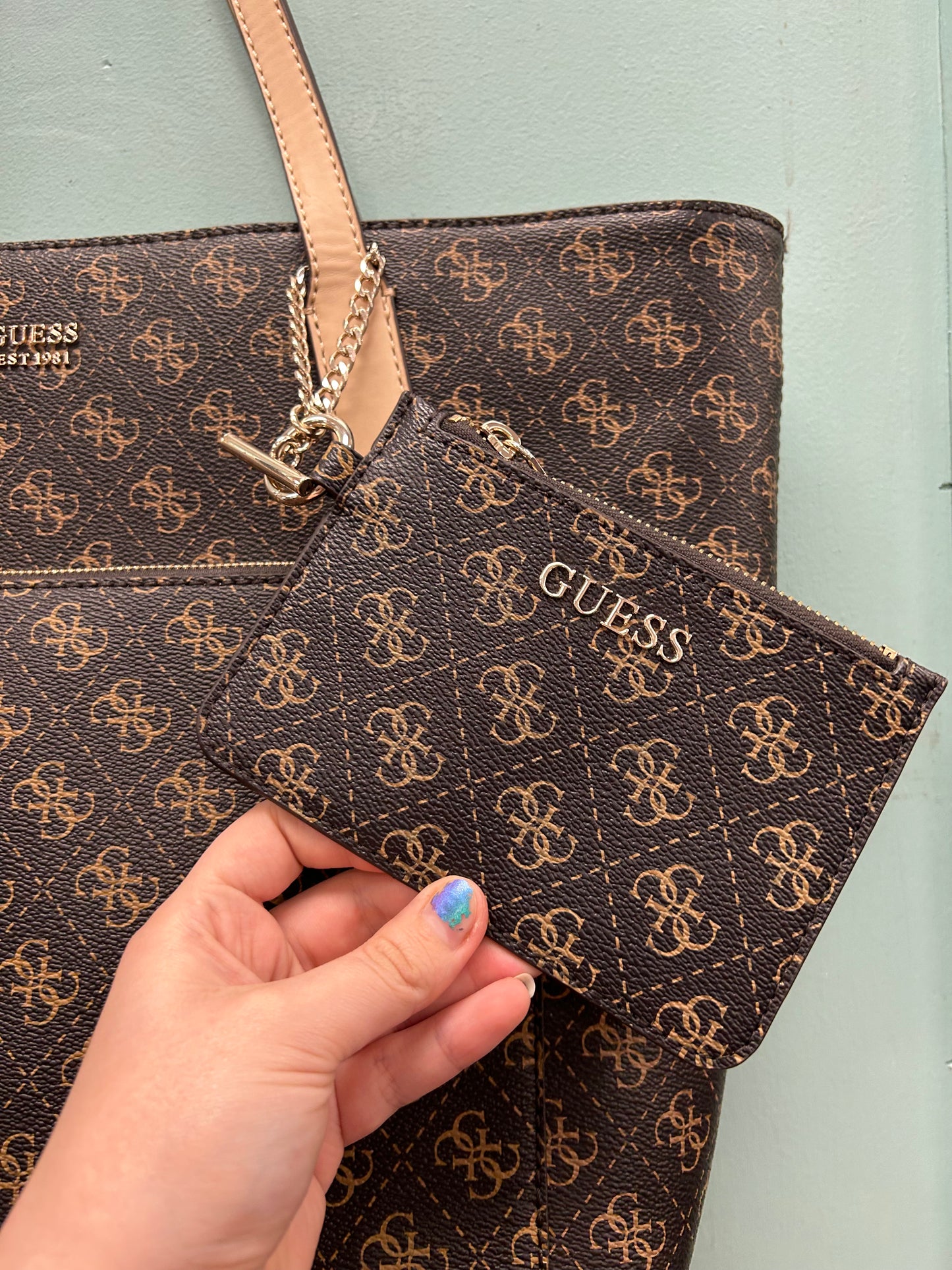 Guess Brown Purses, Tote