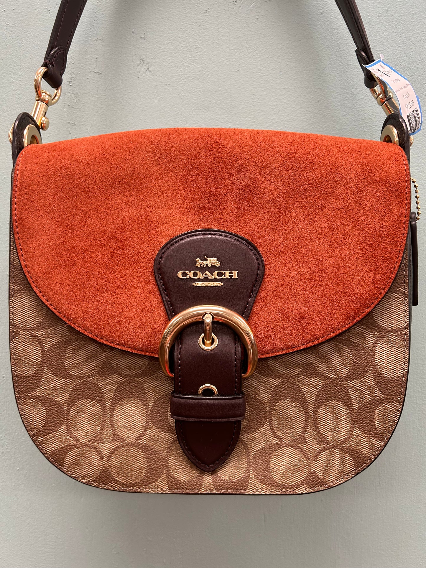 Coach Orange/Brown Purses, Shoulderbag