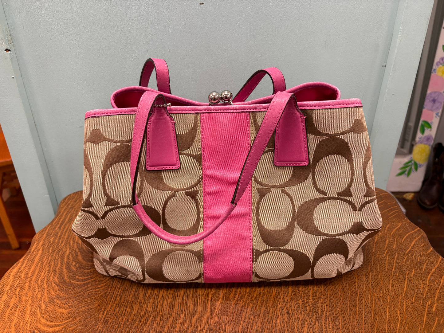 Coach Tan/Pink Purses, Shoulder