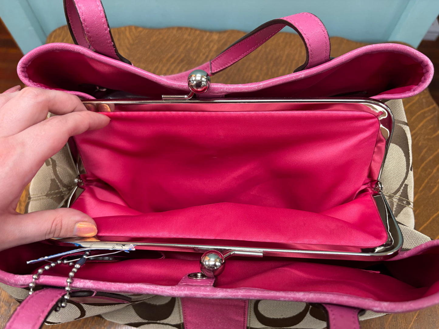 Coach Tan/Pink Purses, Shoulder