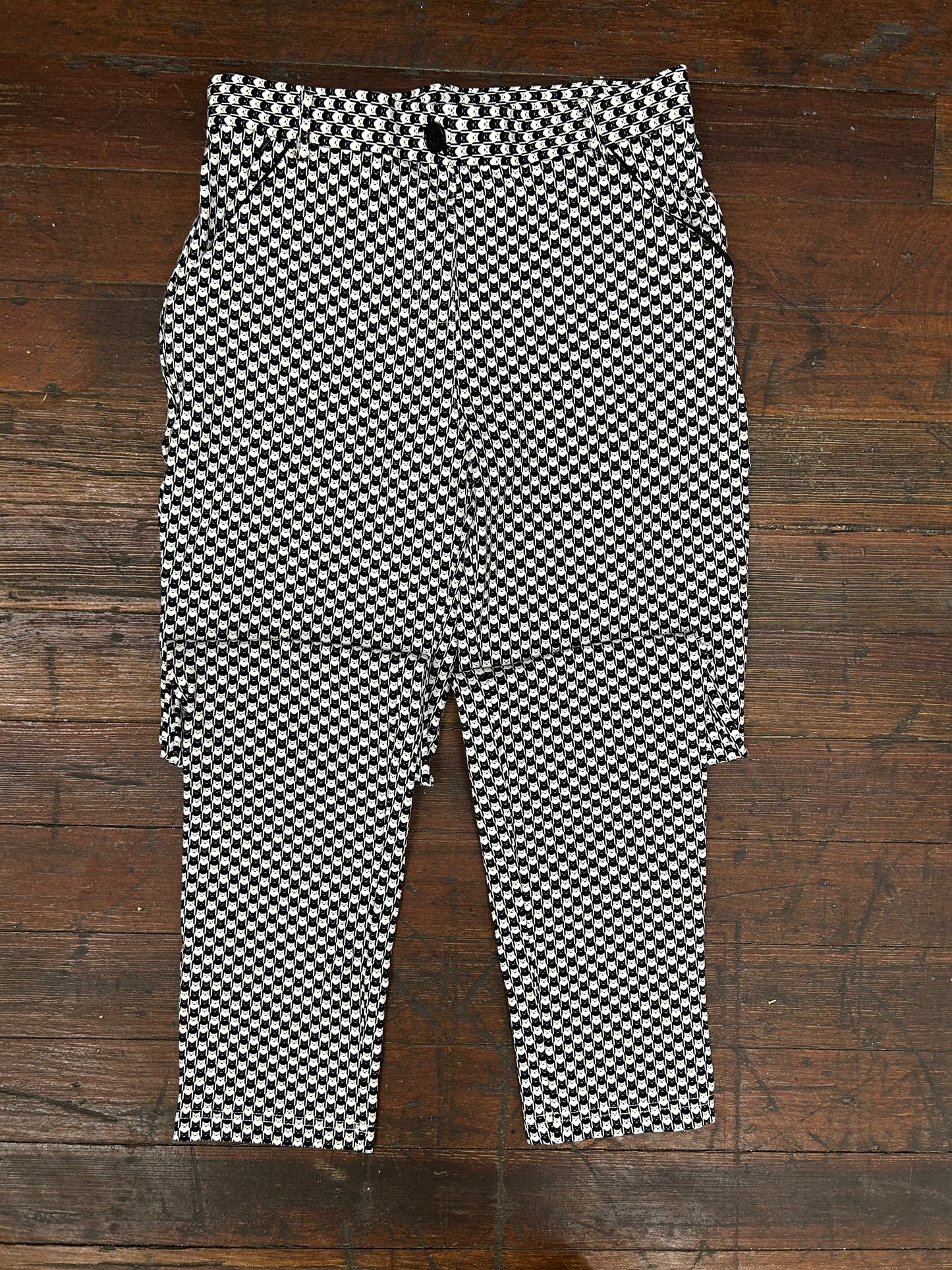 Betabrand White/Black Pants, M Long