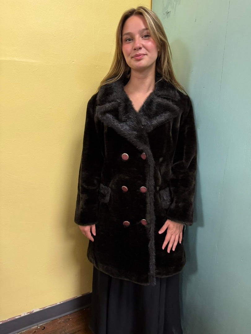 montgomery ward brown vintage coat, medium
