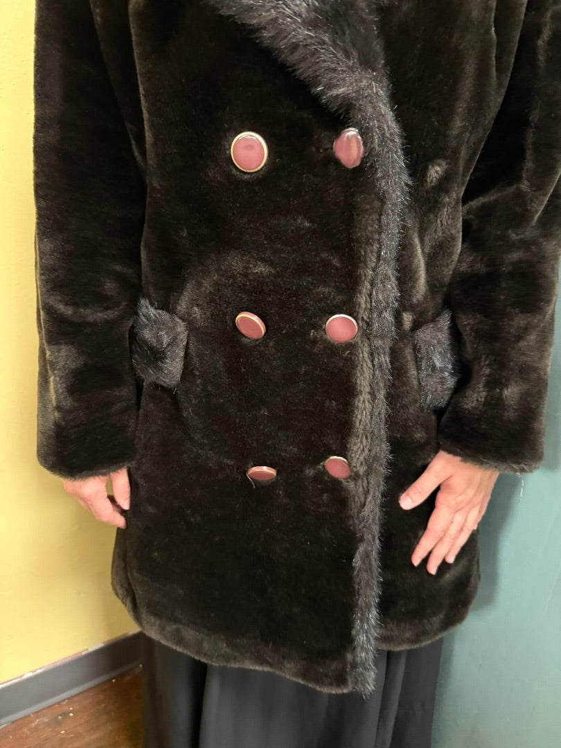 montgomery ward brown vintage coat, medium