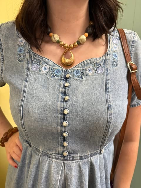 Unbranded denim blue Vintage dress, Medium/large