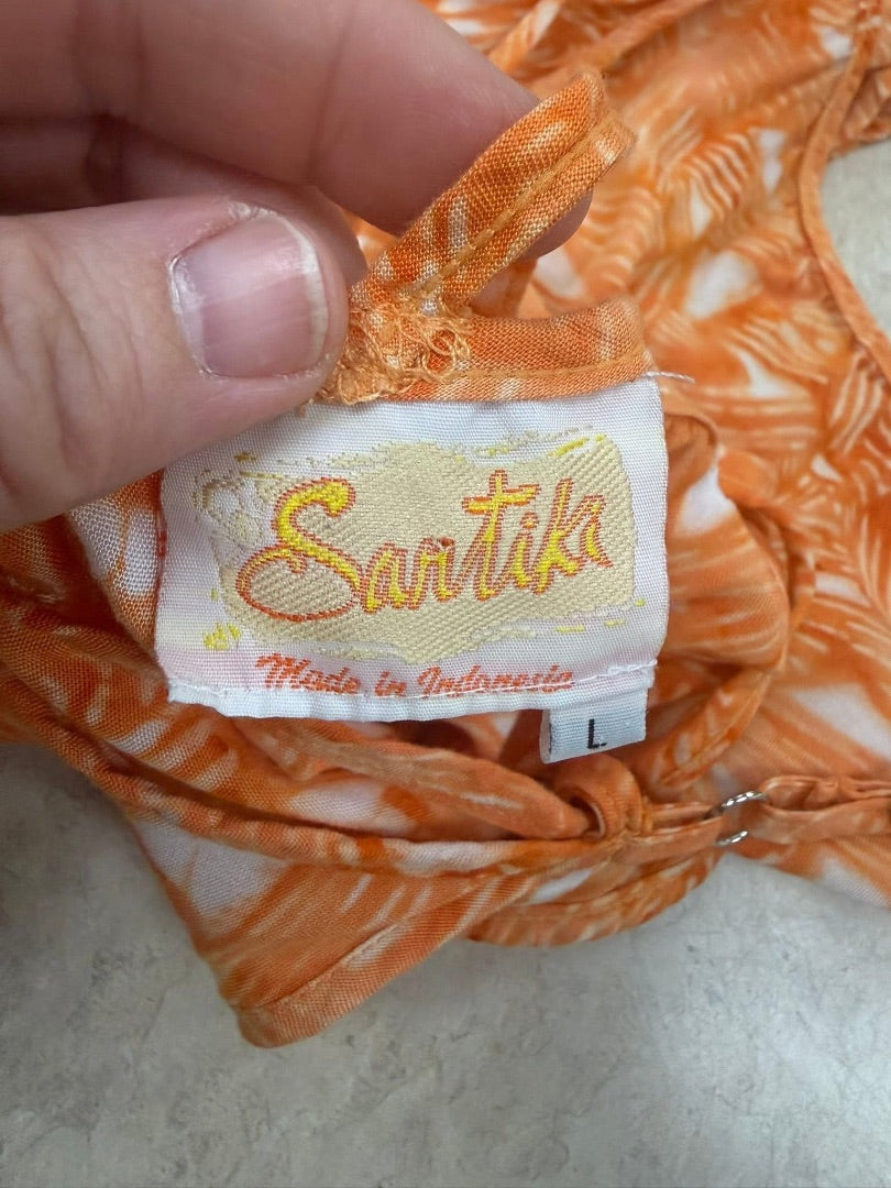 santiki orange Vintage sundress, large