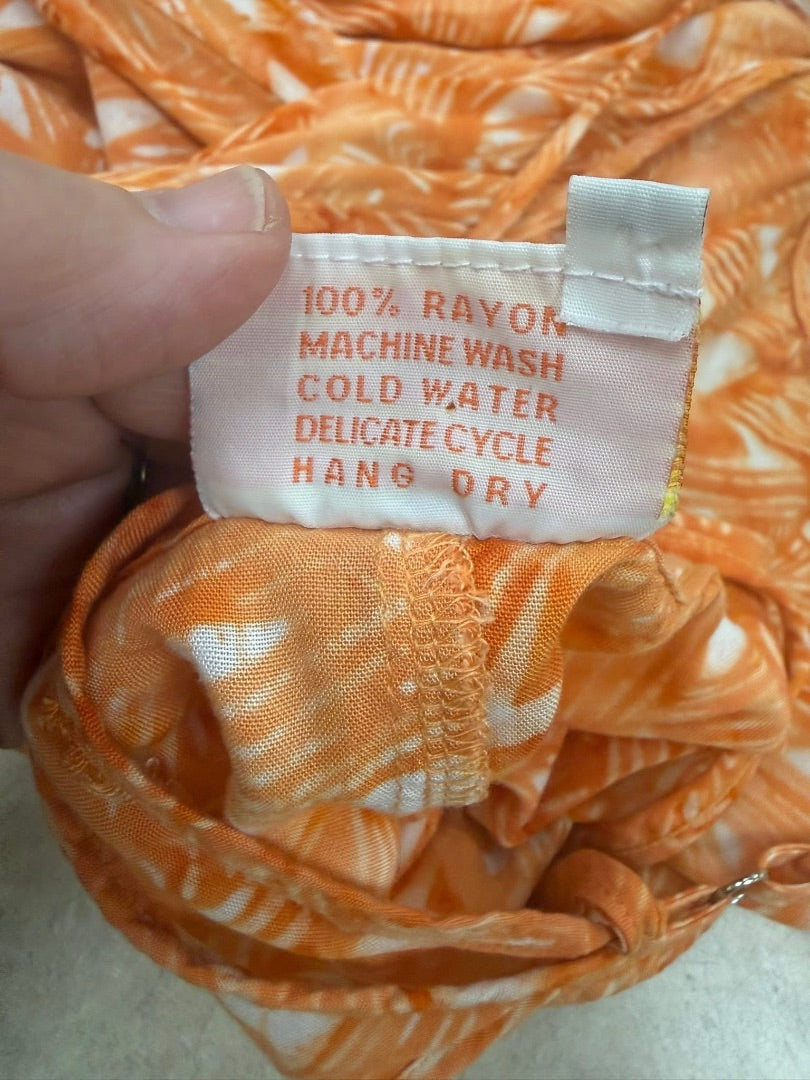 santiki orange Vintage sundress, large