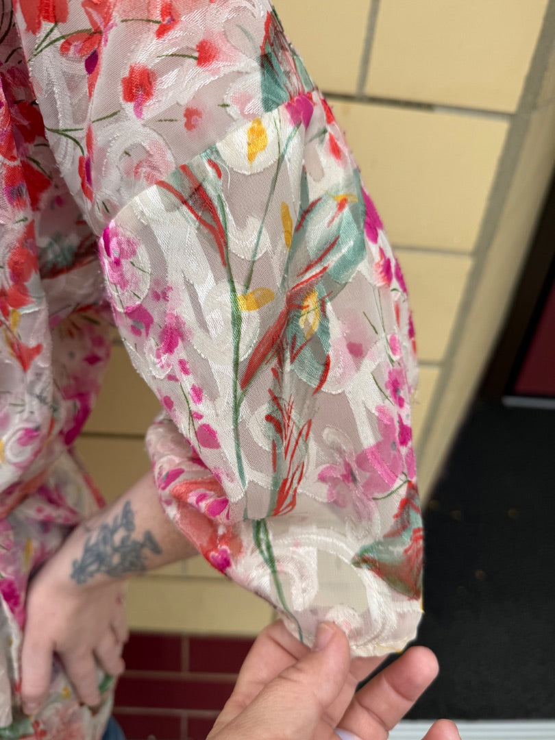 LA intimates Floral 80s robe, Small/medium