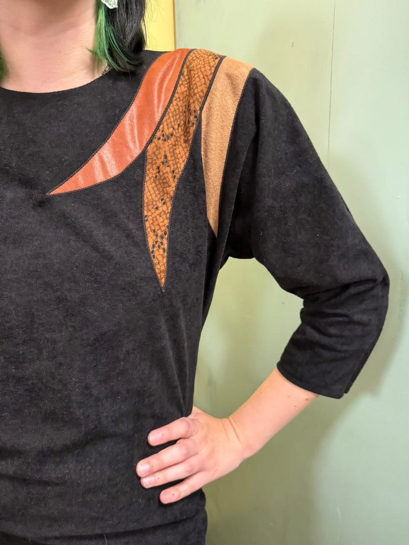 Midi dolman Black 80s Dresses, large