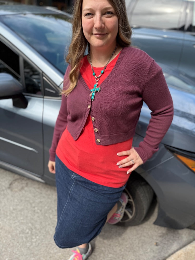 Wild Fable Burgundy Cardigans, M