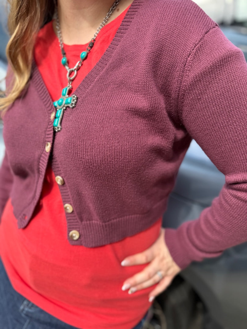 Wild Fable Burgundy Cardigans, M