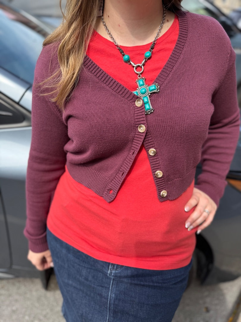 Wild Fable Burgundy Cardigans, M