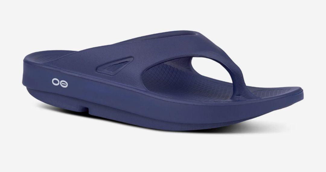 Oofos Navy Sandals, 7