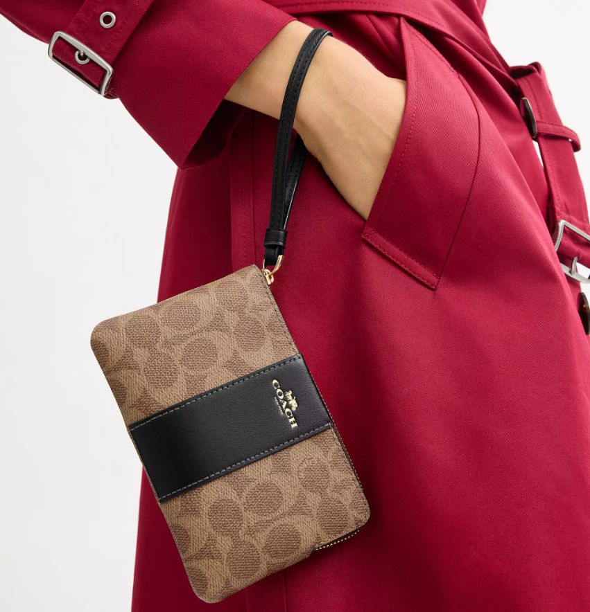 Coach Brown/Black Purses, Wristlet