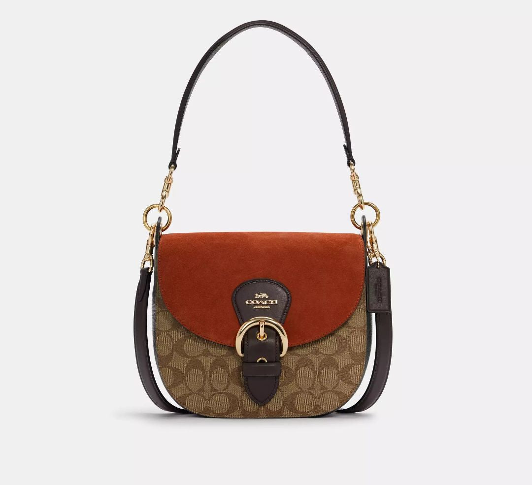 Coach Orange/Brown Purses, Shoulderbag
