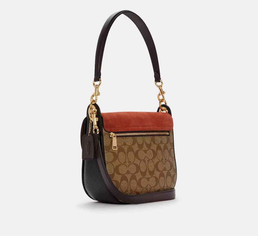 Coach Orange/Brown Purses, Shoulderbag