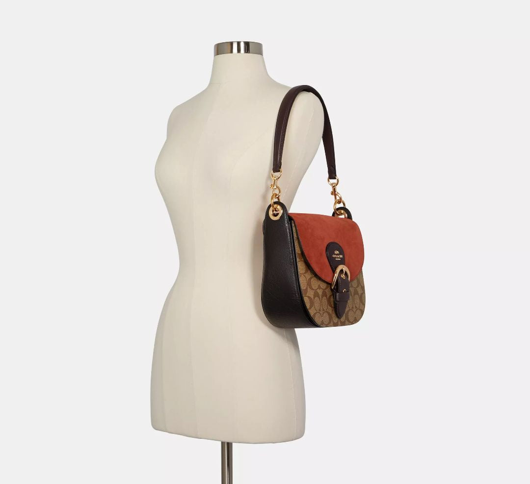 Coach Orange/Brown Purses, Shoulderbag